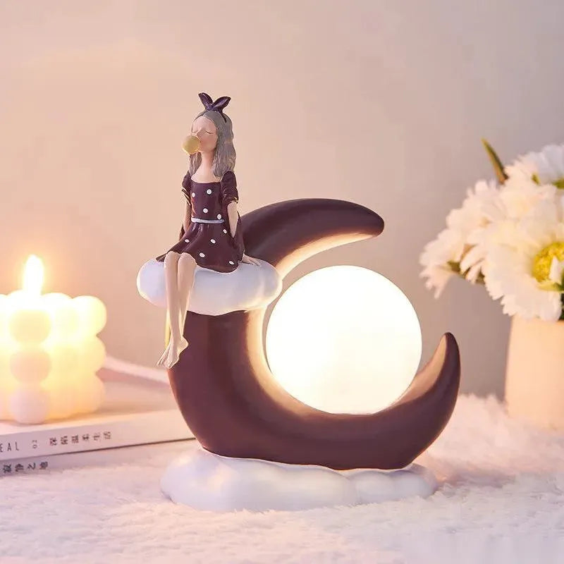 Christmas Nordic Creative Bubble Girl Moon Light - Bellarte Enchanté Christmas Nordic Creative Bubble Girl Moon Light